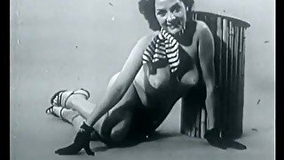 Brandy showing her talent (Vintage 1950s Pinup)