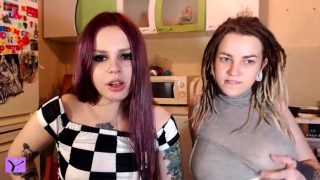 Lesbian teens redhead and blonde on webcam