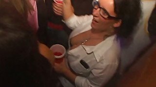 Sassy teen gets her pussy polished after crazy college party