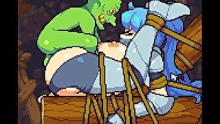 Heroine conquest - Azure the Sword Knight vs goblins