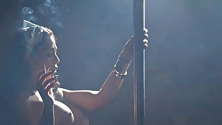 Chloe Lexus smoking and Pole Dance