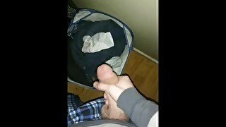 cumming on my clothes before doing laundry