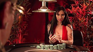 Sexy Misha Montana goes all in on poker