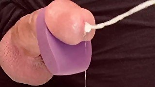 Vibrating Cock Ring Gives Me a Hands-Free Slow-Motion Cumshot!