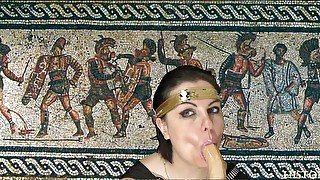 True Roman goddess sucking your cock