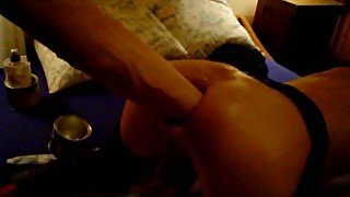 Wrist deep anal fisting on my sissy Romanian gay boyfriend