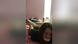 Hot Russian Hogtied Struggle