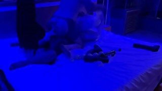 An anal intensive training. Femdom destroying a sub ass with huge dildos and massive fisting