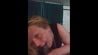 Sucking his dick so good his forheads going to cave in--!