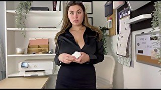 Big Titty Blonde Secretary Gives OFFICE TOUR AND ASMR CLEANING