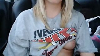 She doesn't mind flashing her titties and shaved coochie