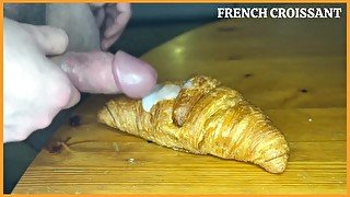 French Guy Cums On A Croissant