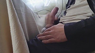 Handjob at work  Customer on phone