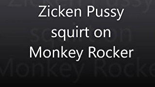 Zicken Pussymany loud Orgasmus on Monkey Rocker