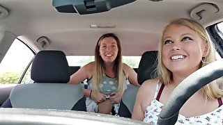 Lesbians Get Naughty in Car - Our Most Daring Video