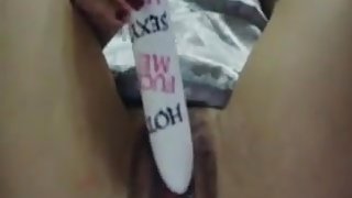 Skinny mom vibrator and dildo