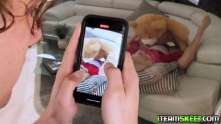 Petite girlfriend Sia Lust getting freaky with the teddy bear