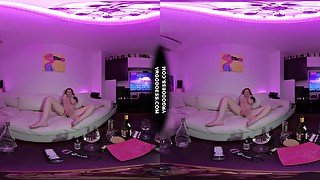 Pink Aesthetic Vaping Chillout Chick Ginger Lea Stripping Down And Dildoing Herself Rfo