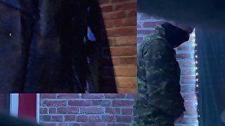 Recording curious military stud at gloryhole