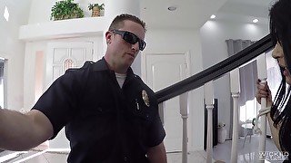 Horny chick Carolina Cortez gets fucked hard by a police officer