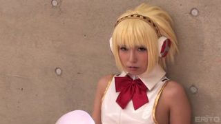 Attractive flat chested Japanese teen gal Chika Arimura is attending in cosplay XXX movie