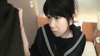 Lovely Japanese teen has a horny guy sticking his prick in