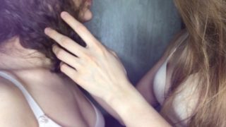 Lesbian girls kissing. ASMR kissing