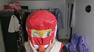 PVC Cosplay Kigurumi Breathplay in homemade hood