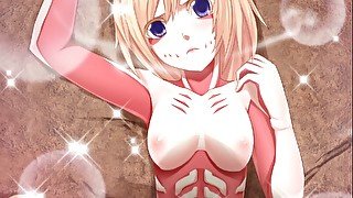 Attack on Titan virgin Anne female Titan wants massage her beautiful pussy anime hentai uncensored