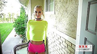 Rimming Petite Blond 21yo Bitch Gags Hard On Big One