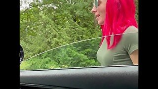 Roadside slut Layla sucks and fucks me