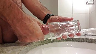 Cumshot in a glass