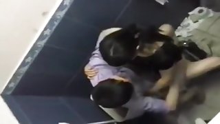 Spying malay couple having sex in public toilet