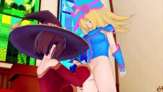 FUTA Dark Magician Girl X KONOSUBA MEGUMIN(3D HENTAI)