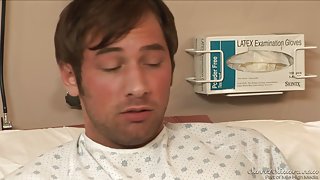 Adorable nurse fucks and sucks her patient