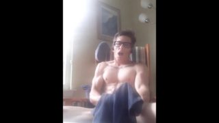 Cumshot and Orgasm during morning masturbation 