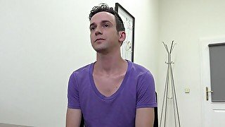 Filthy audition with a hot and lanky gay stud