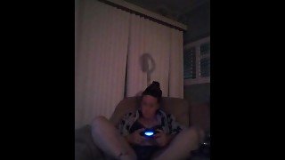 Smoking Cigarettes and Playing Video Games In My Black Bra and Panties Part 1