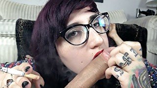 Camille Black - Smoking BlowJob POV