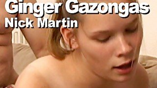 Ginger Gazongas & Nick Martin suck fuck facial