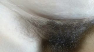 Hairy Pussy Front View: Camgirl Has a Tiny Asshole Fart Through Pubic Hair