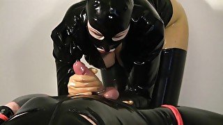 Rubber Femdom Blowjob