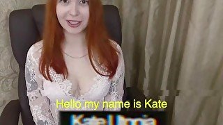 Big titty tattooed redhead Kate Utopia masturbating