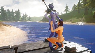 Futa Draenei Fucks a Girl's Ass next to a Lake : Warcraft Porn Parody