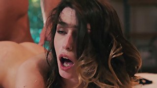 Busty brunette with a great figure is ready for anal