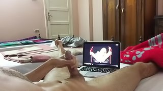 REALLY HORNY WATCHING PORN HUGE ORGASM