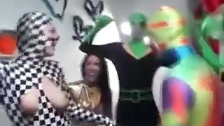 College Ex And Her Friends In Tight Costumes Banged At Party