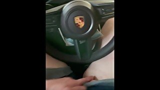 Having fun in the Porsche Taycan