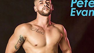 Flirt4Free - Petes Evans - Hot Hispanic Dude w Big Cock Sits on a Big Dildo