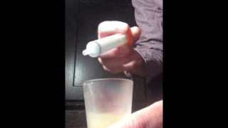 loading a syringe of my thawed cum loads to inject into my wife's pussy (unaware)